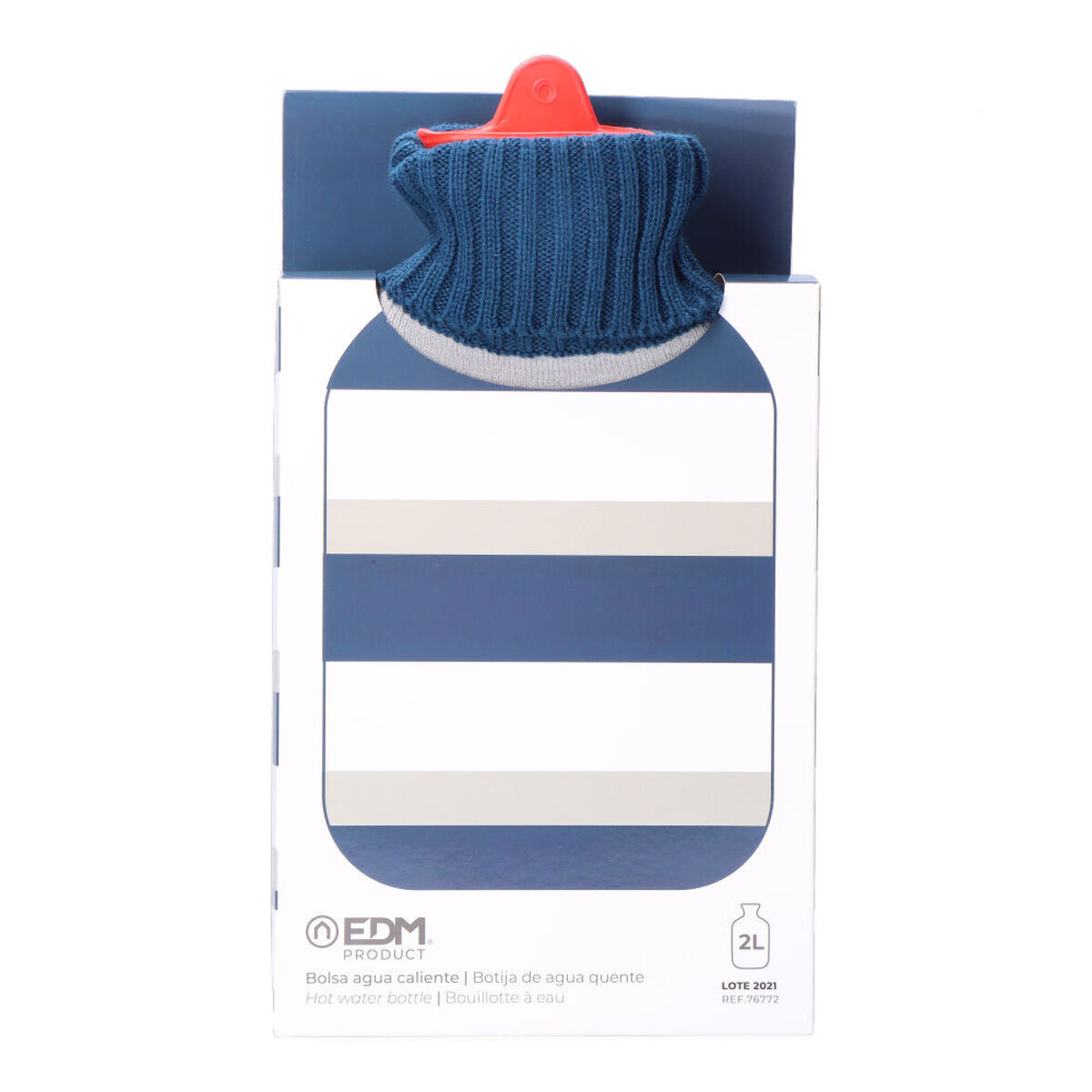 Hot Water Bottle EDM 76772 Multicolour Stripes Wool 2 L-2