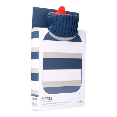 Hot Water Bottle EDM 76772 Multicolour Stripes Wool 2 L-1