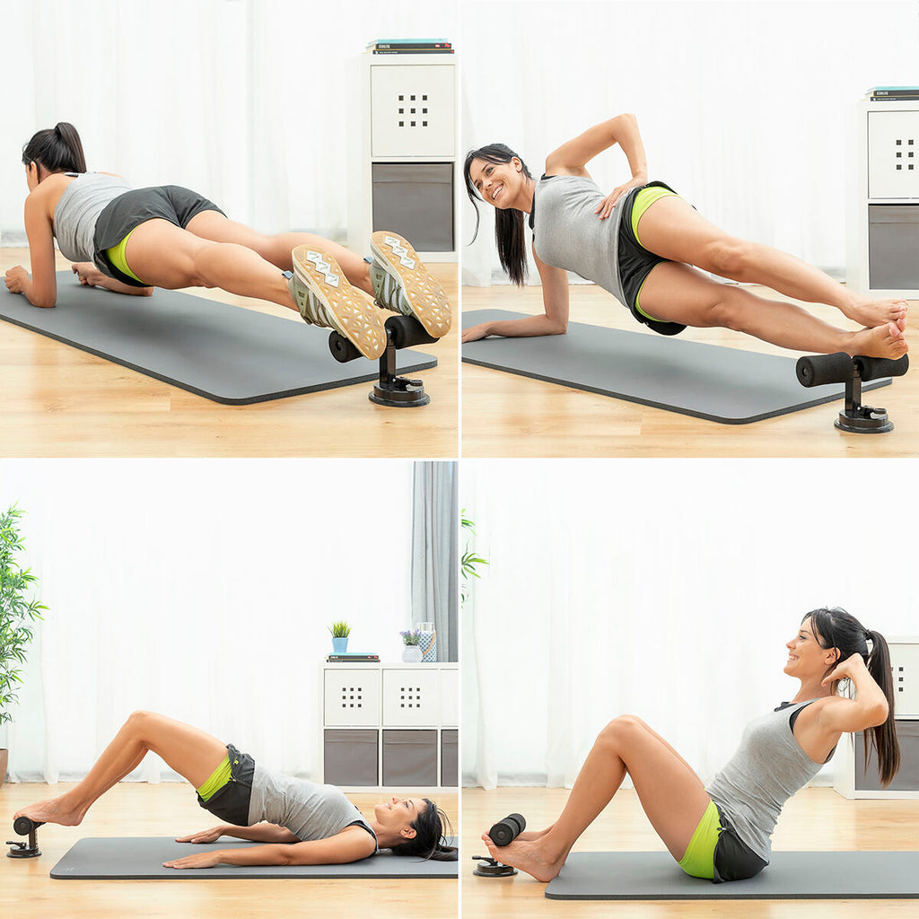 Sit-up Bar for Abdominals with Suction Pad and Exercise Guide CoreUp InnovaGoods-7