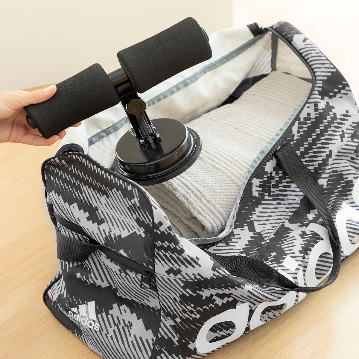 Sit-up Bar for Abdominals with Suction Pad and Exercise Guide CoreUp InnovaGoods-6