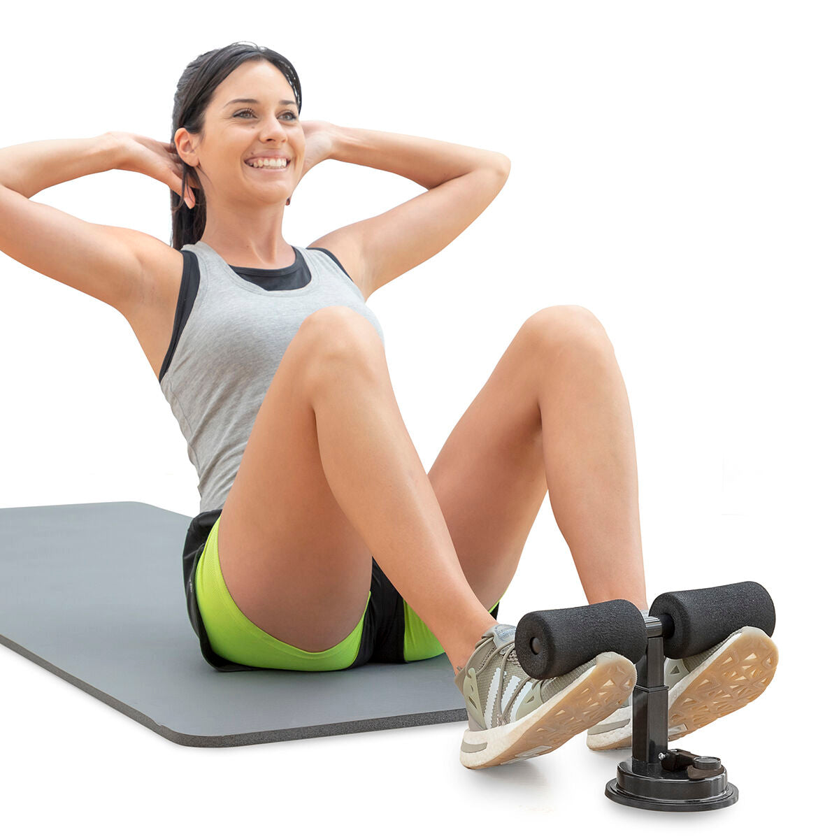 Sit-up Bar for Abdominals with Suction Pad and Exercise Guide CoreUp InnovaGoods-4